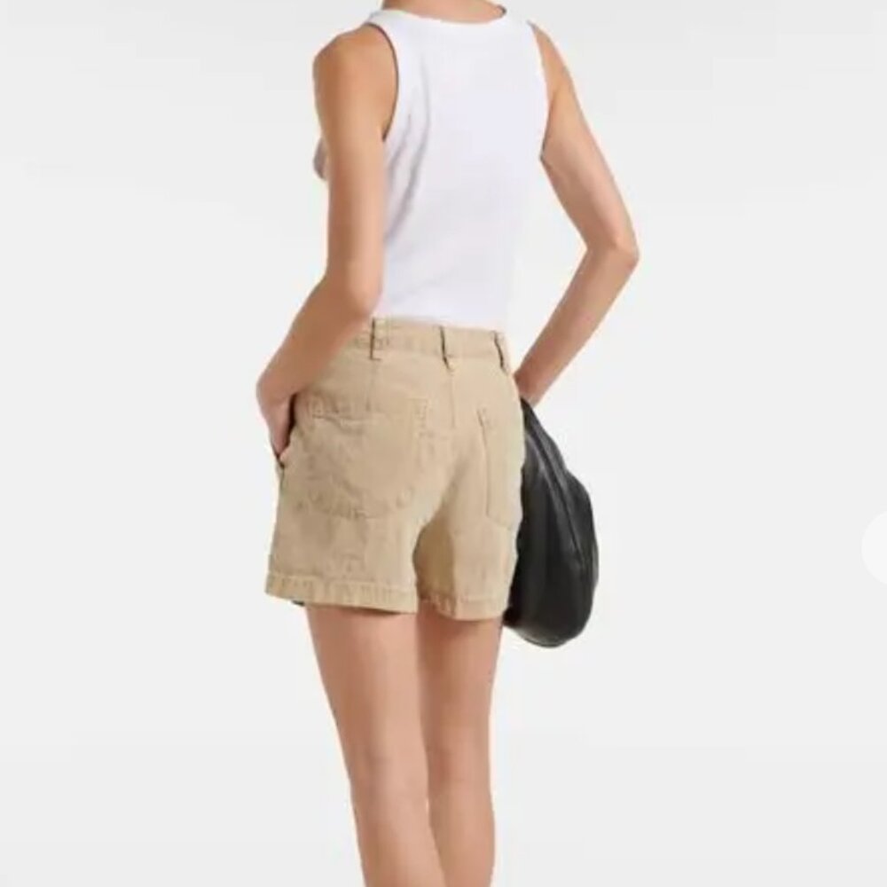 Anthropologie Velvet by Graham and Spencer Fallon Beige Linen Shorts sz 2 NWT - Picture 3 of 7